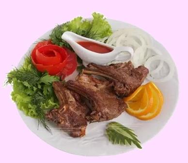 Фаршированная баранья корейка с винным соусом,как приготовить баранью корейку,